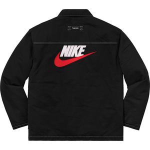 supreme nike double zip quilted work jacket black