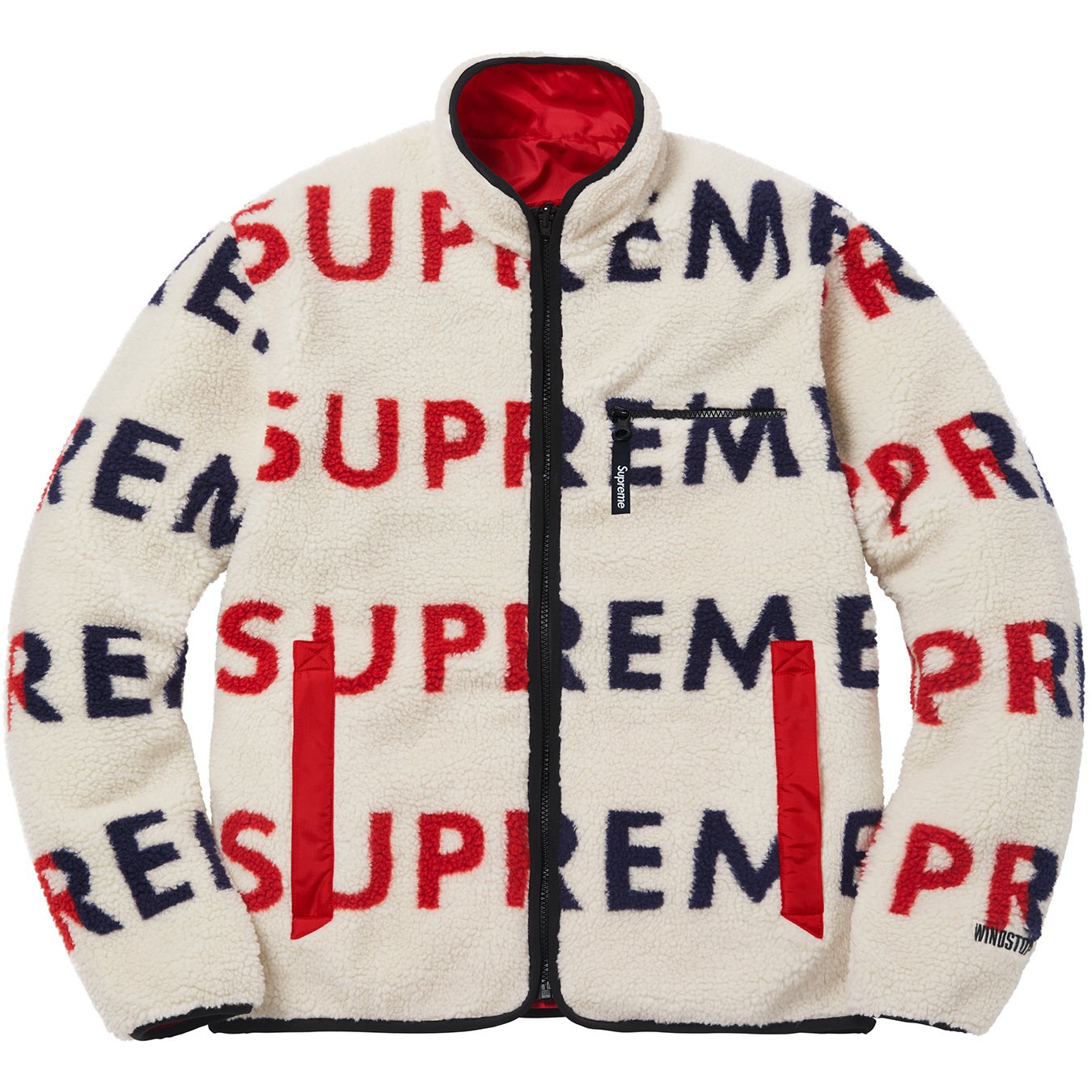 SupSupreme 18FW Reversible Fleece Jacket L