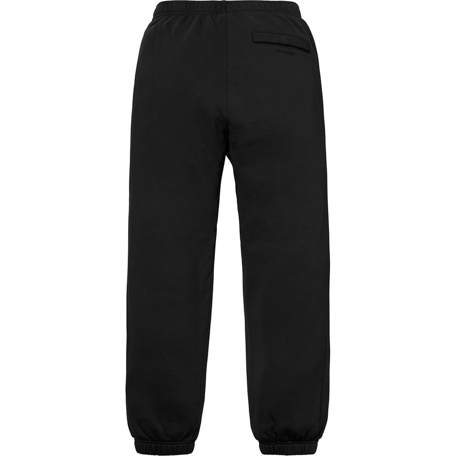 Details on Supreme Nike Sweatpant Black from fall winter
                                                    2018 (Price is $128)