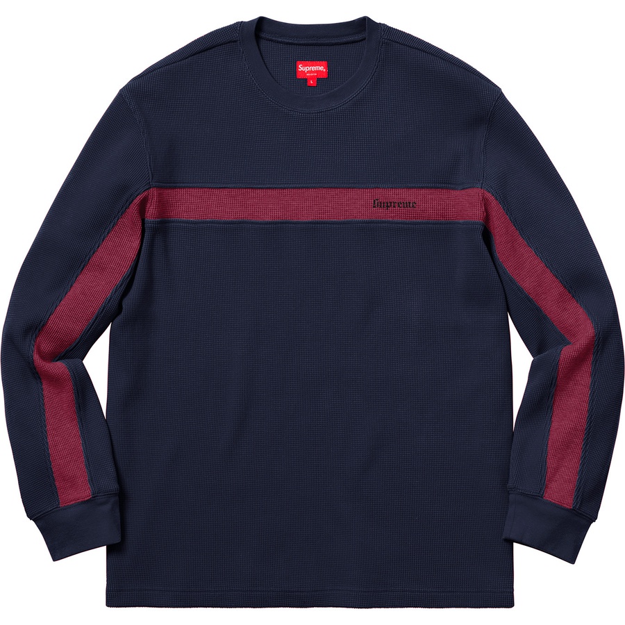 Details on Panel Stripe Waffle Thermal Navy from fall winter
                                                    2018 (Price is $98)