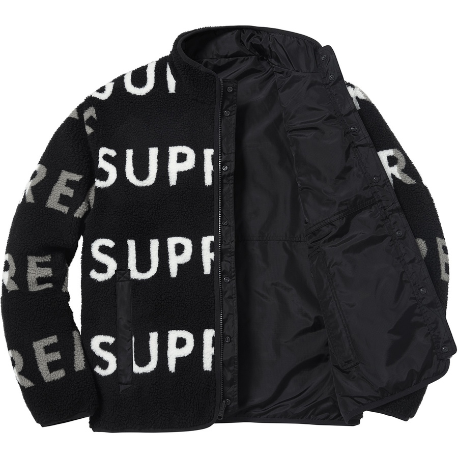 Details on Reversible Logo Fleece Jacket Black from fall winter
                                                    2018 (Price is $228)