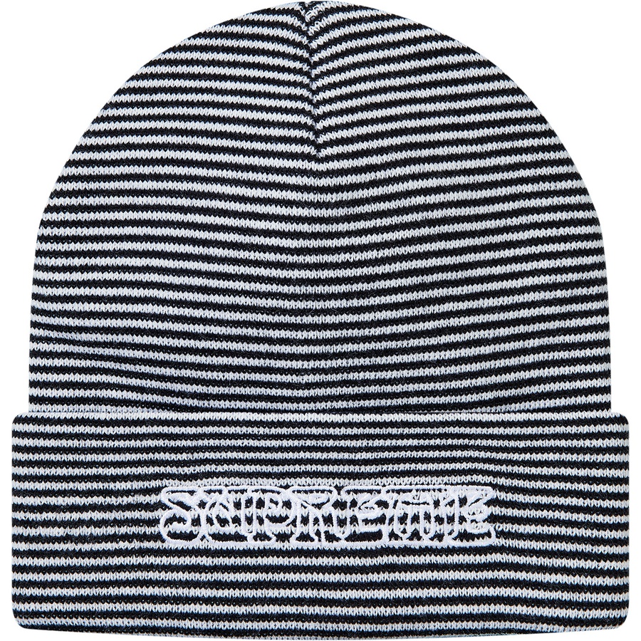 Details on Small Stripe Beanie White from fall winter
                                                    2018 (Price is $32)