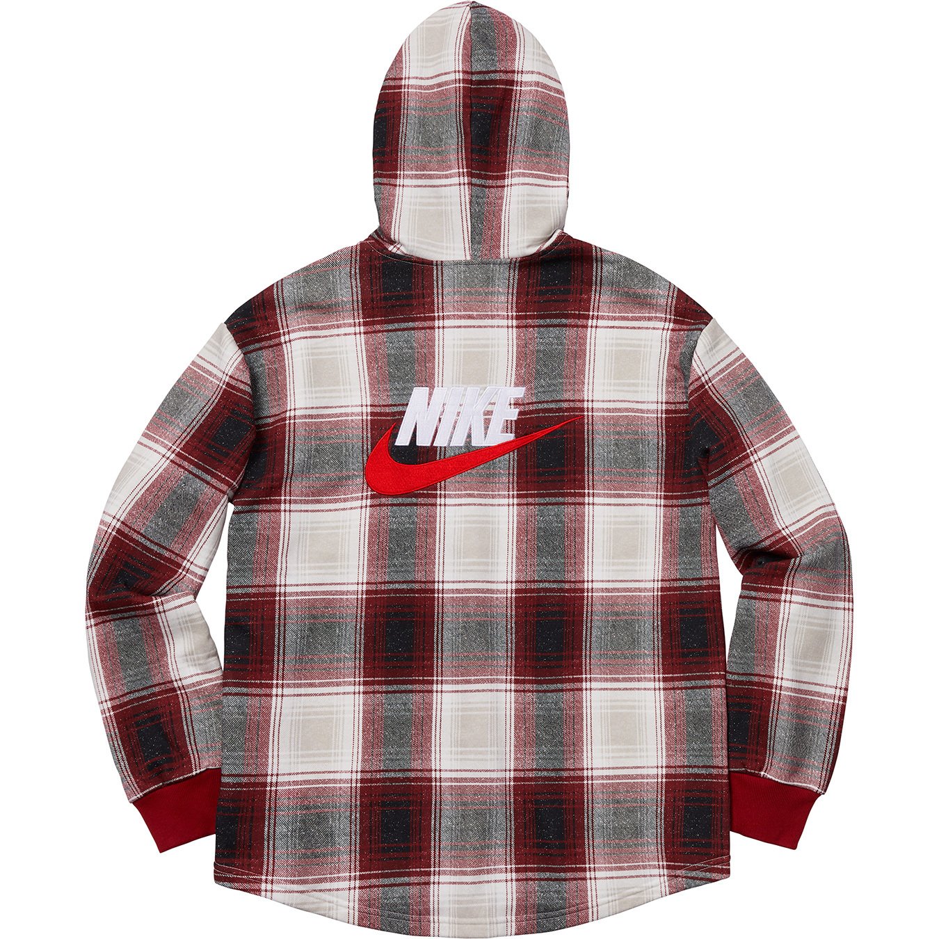 Nike Plaid Hooded Sweatshirt - fall winter 2018 - Supreme