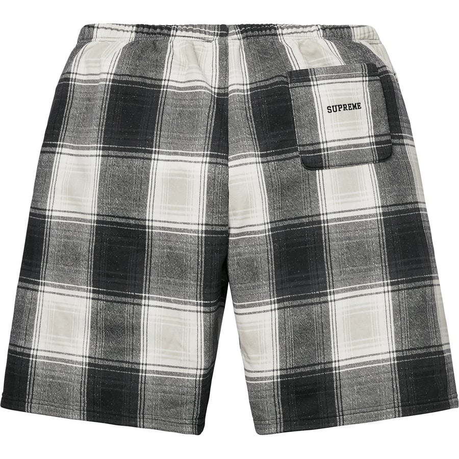 Details on Supreme Nike Plaid Sweatshort Black from fall winter
                                                    2018 (Price is $108)