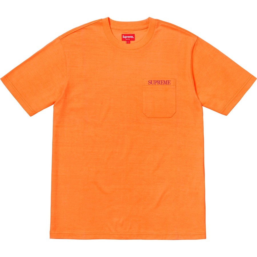 Details on Embroidered Pocket Tee Fluorescent Orange from fall winter
                                                    2018 (Price is $78)