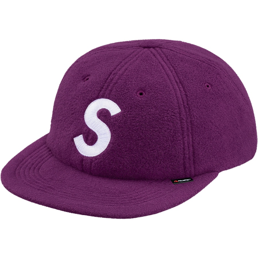 Details on Polartec S Logo 6-Panel Hat Purple from fall winter 2018 (Price is $48)