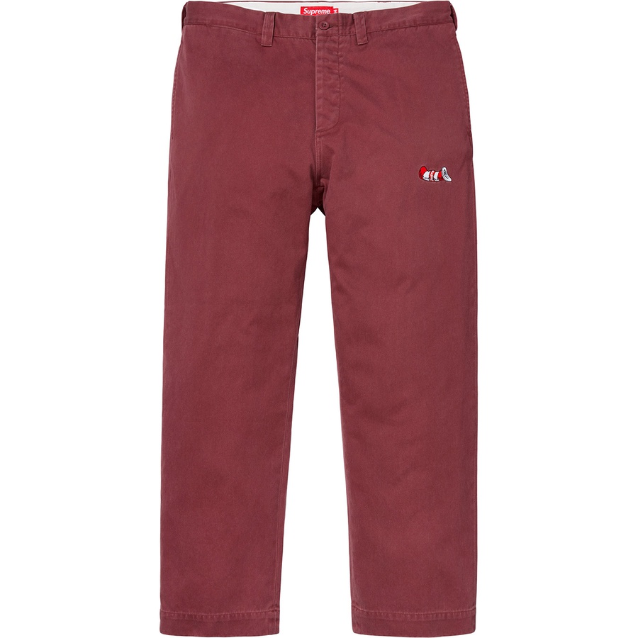 Details on Cat in the Hat Chino Pant Burgundy from fall winter
                                                    2018 (Price is $148)