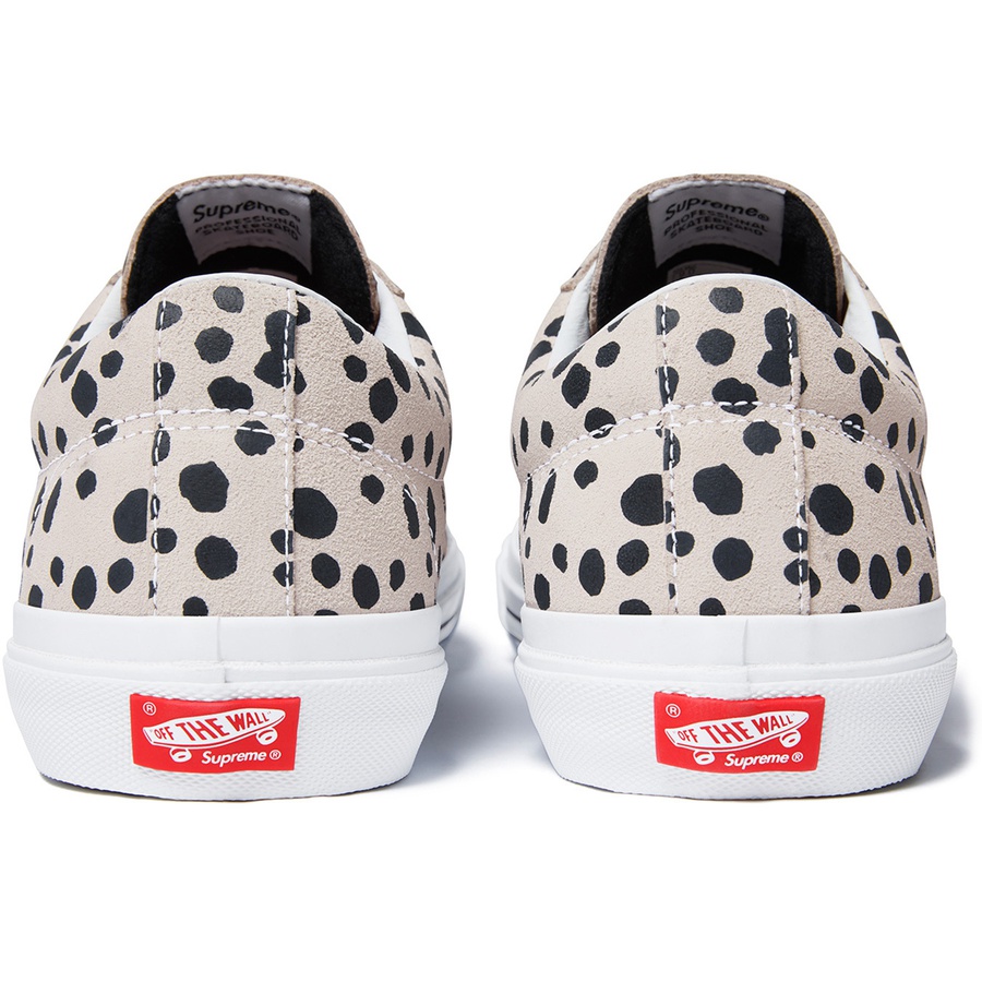Details on Supreme Vans Sid Pro Dalmatian from fall winter
                                                    2018 (Price is $110)