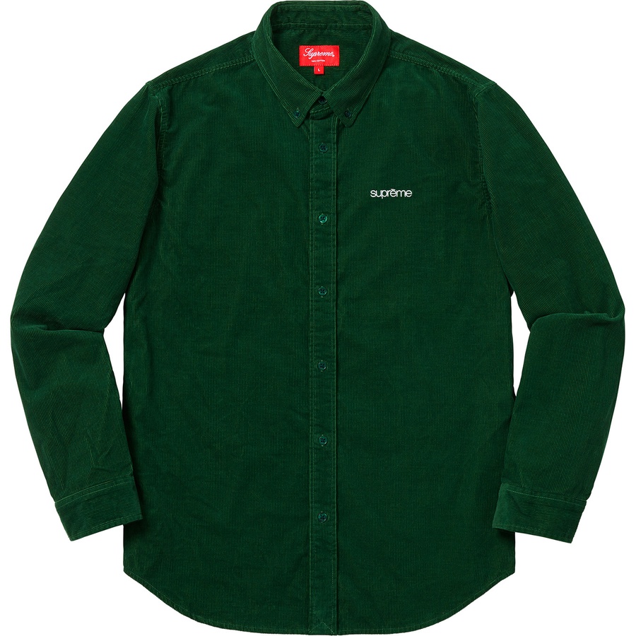 Details on Corduroy Shirt Green from fall winter
                                                    2018 (Price is $138)