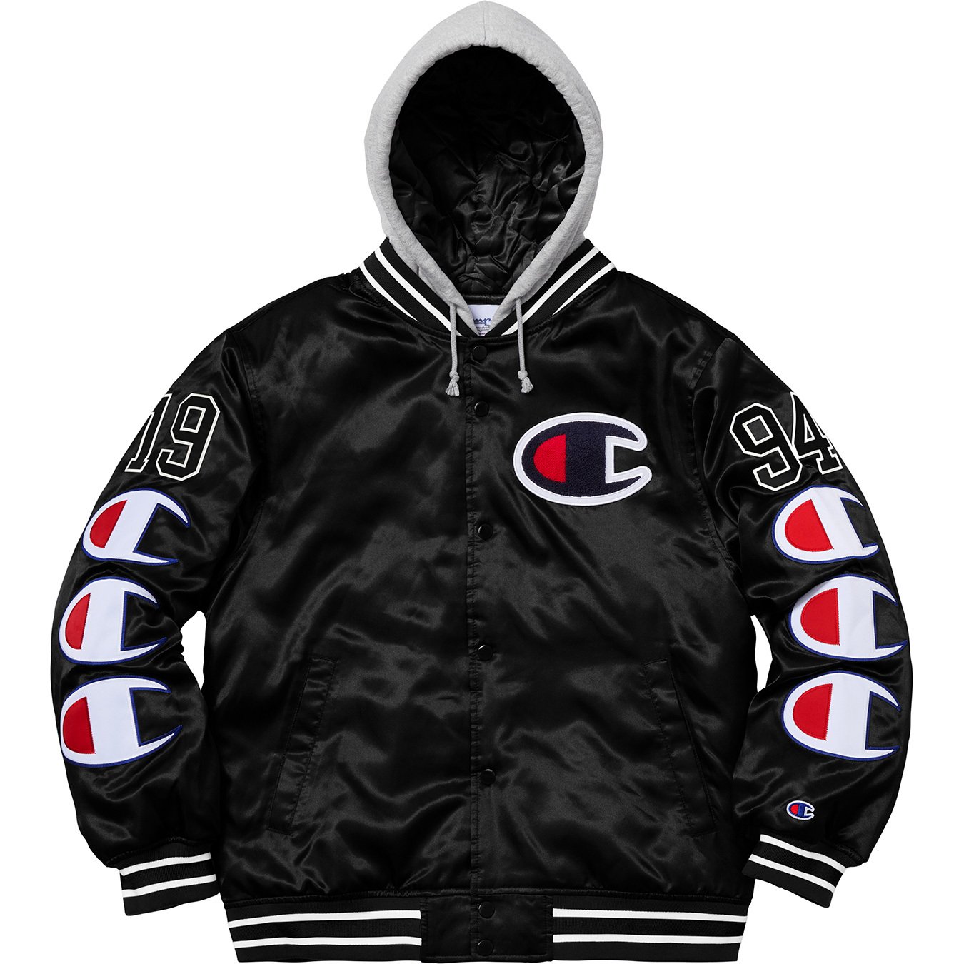 Champion Hooded Satin Varsity Jacket - fall winter 2018 - Supreme