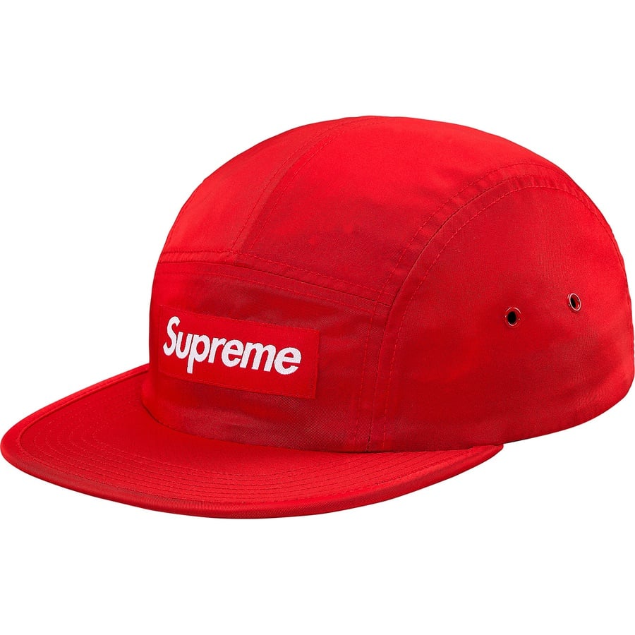 Details on Liquid Silk Camp Cap Red from fall winter 2018 (Price is $54)