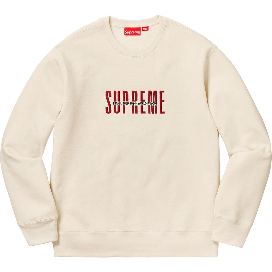 Details on World Famous Crewneck Natural from fall winter 2018 (Price is $148)