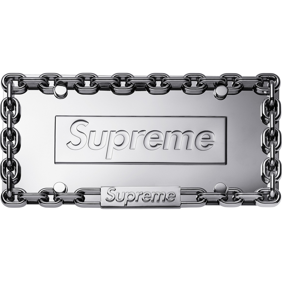 Details on Chain License Plate Frame Silver from fall winter 2018 (Price is $80)