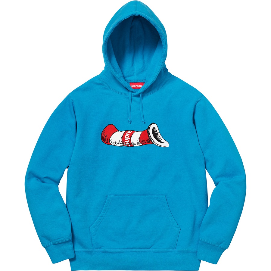 Details on Cat in the Hat Hooded Sweatshirt Bright Royal from fall winter 2018 (Price is $168)