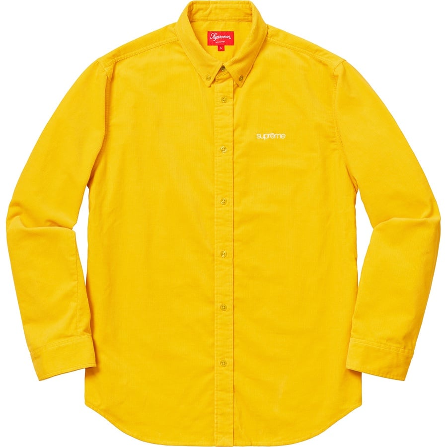 Details on Corduroy Shirt Yellow from fall winter
                                                    2018 (Price is $138)