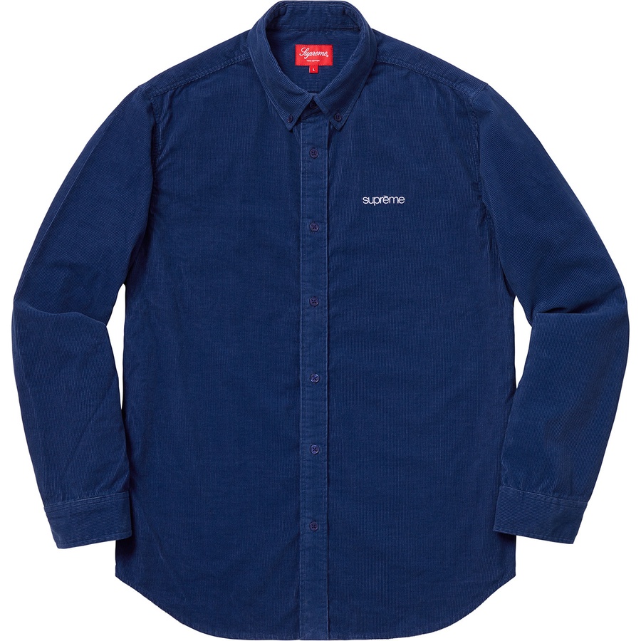Details on Corduroy Shirt Blue from fall winter
                                                    2018 (Price is $138)