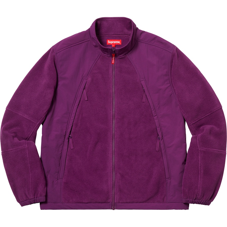 Details on Polartec Zip Up Jacket Purple from fall winter 2018 (Price is $218)