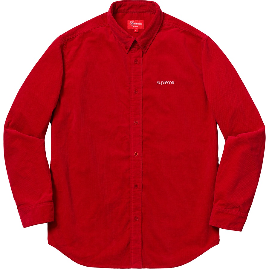 Details on Corduroy Shirt Red from fall winter
                                                    2018 (Price is $138)