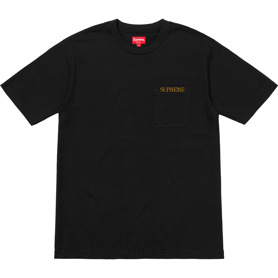 Details on Embroidered Pocket Tee Black from fall winter
                                                    2018 (Price is $78)