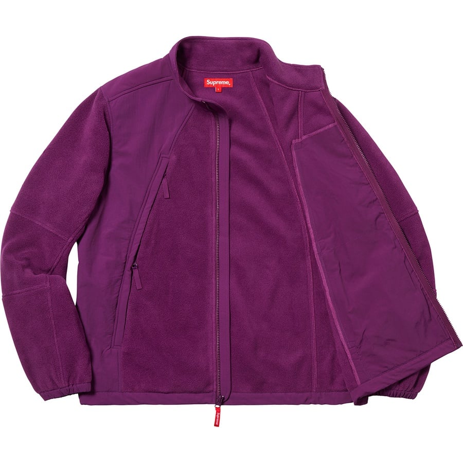 Details on Polartec Zip Up Jacket Purple from fall winter
                                                    2018 (Price is $218)