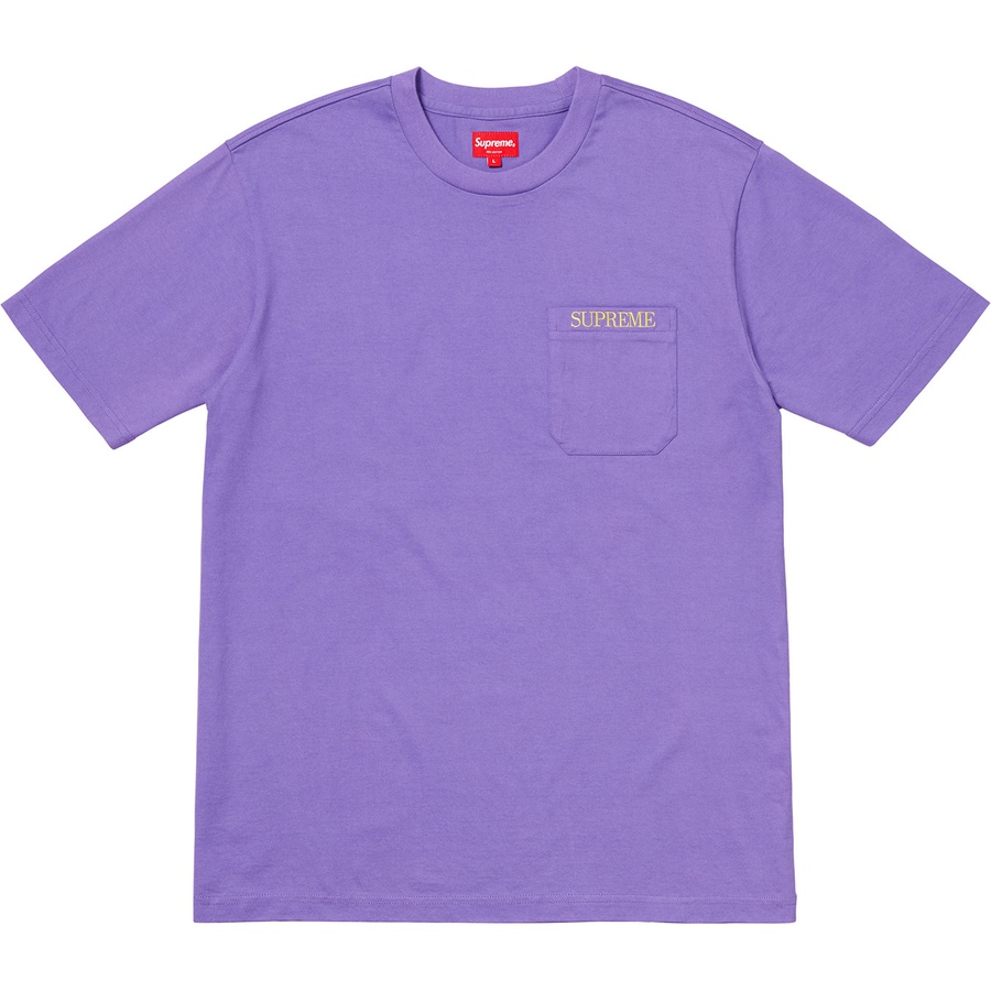 Details on Embroidered Pocket Tee Pale Purple from fall winter 2018 (Price is $78)