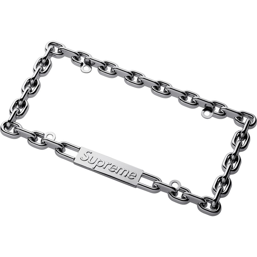 Details on Chain License Plate Frame Silver from fall winter 2018 (Price is $80)