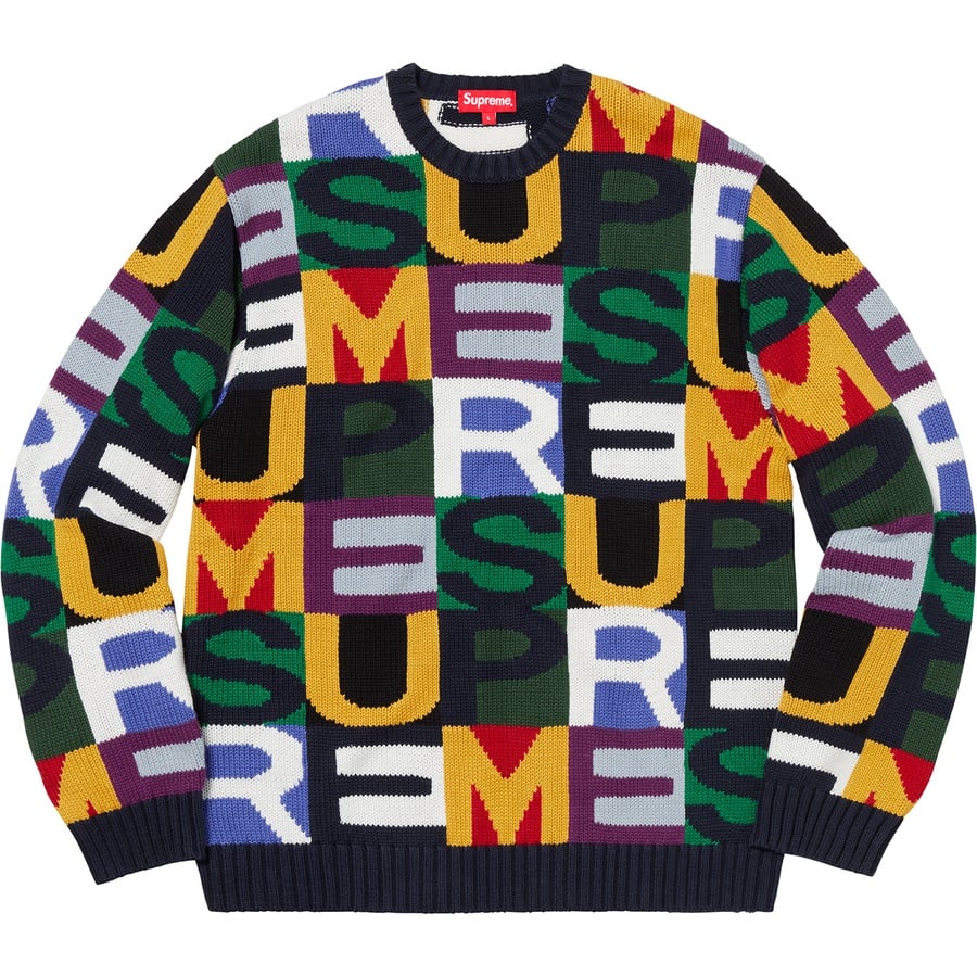 Details on Big Letters Sweater Multicolor from fall winter
                                                    2018 (Price is $168)