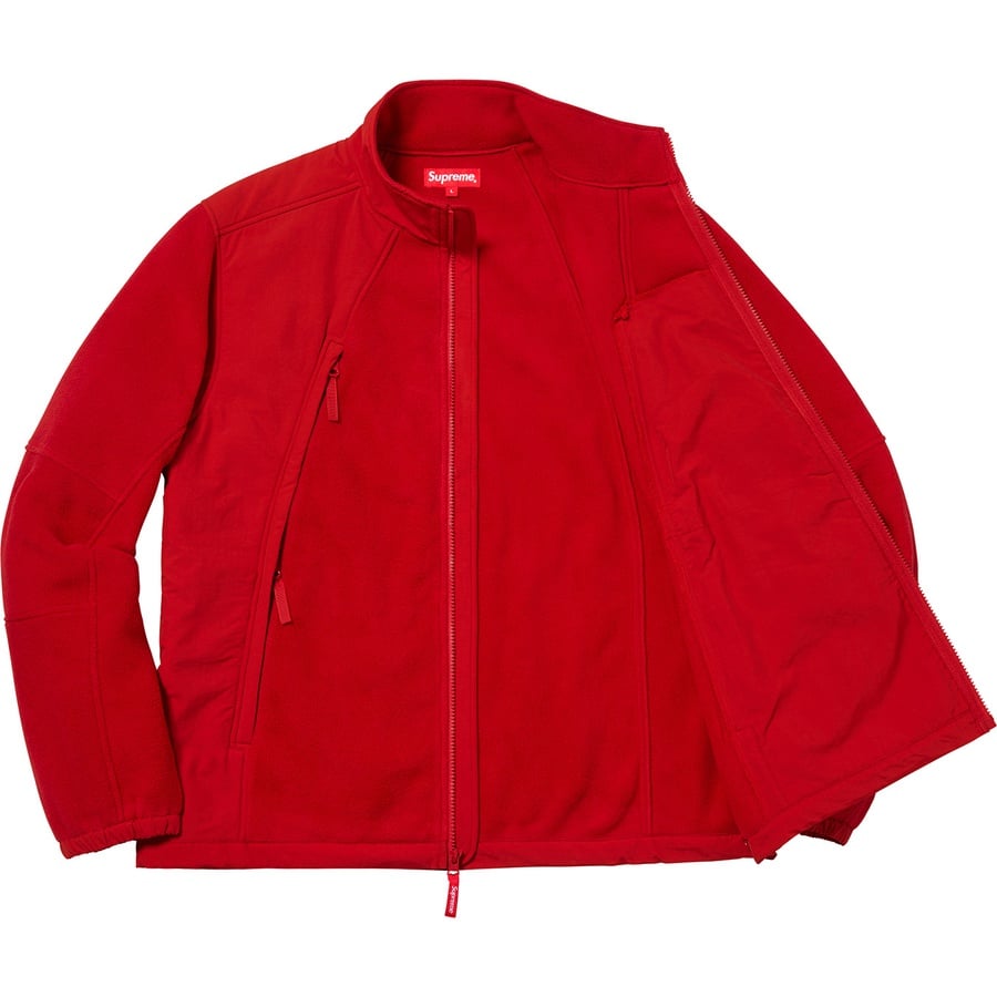 Details on Polartec Zip Up Jacket Red from fall winter 2018 (Price is $218)