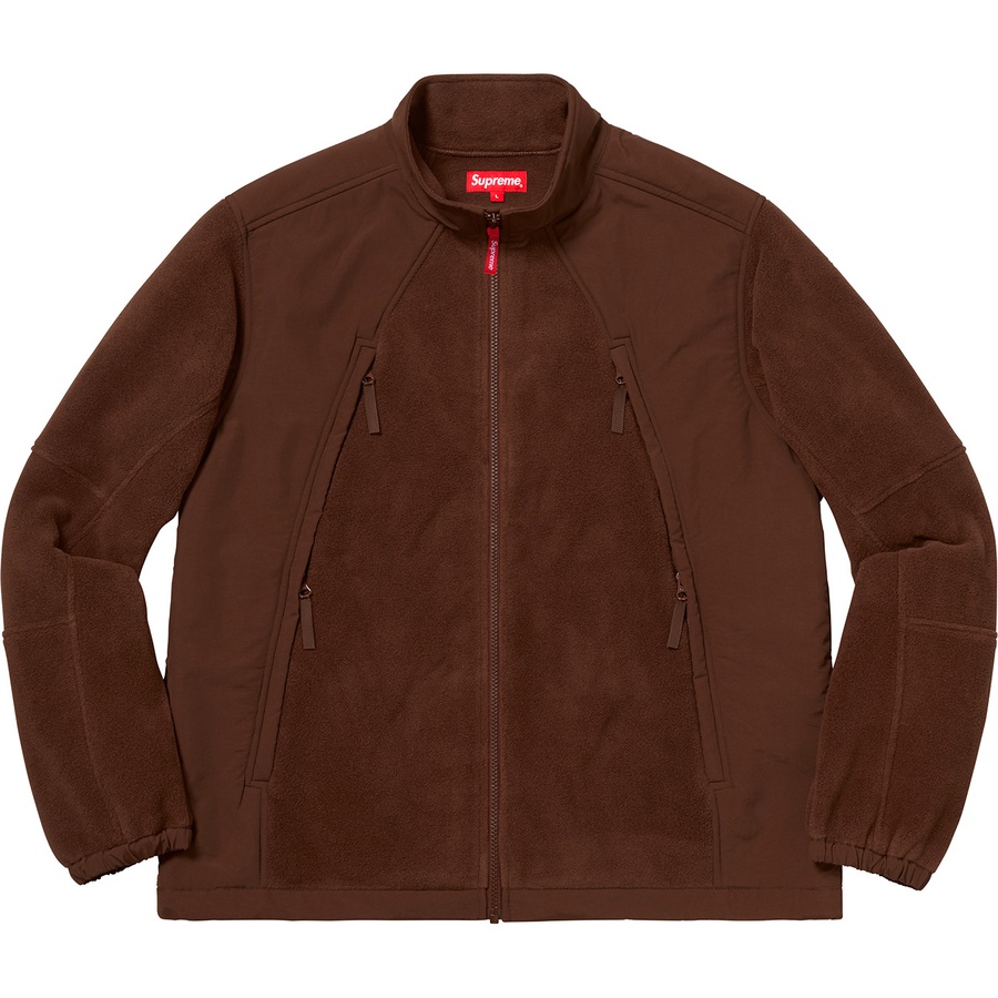 Details on Polartec Zip Up Jacket Brown from fall winter 2018 (Price is $218)