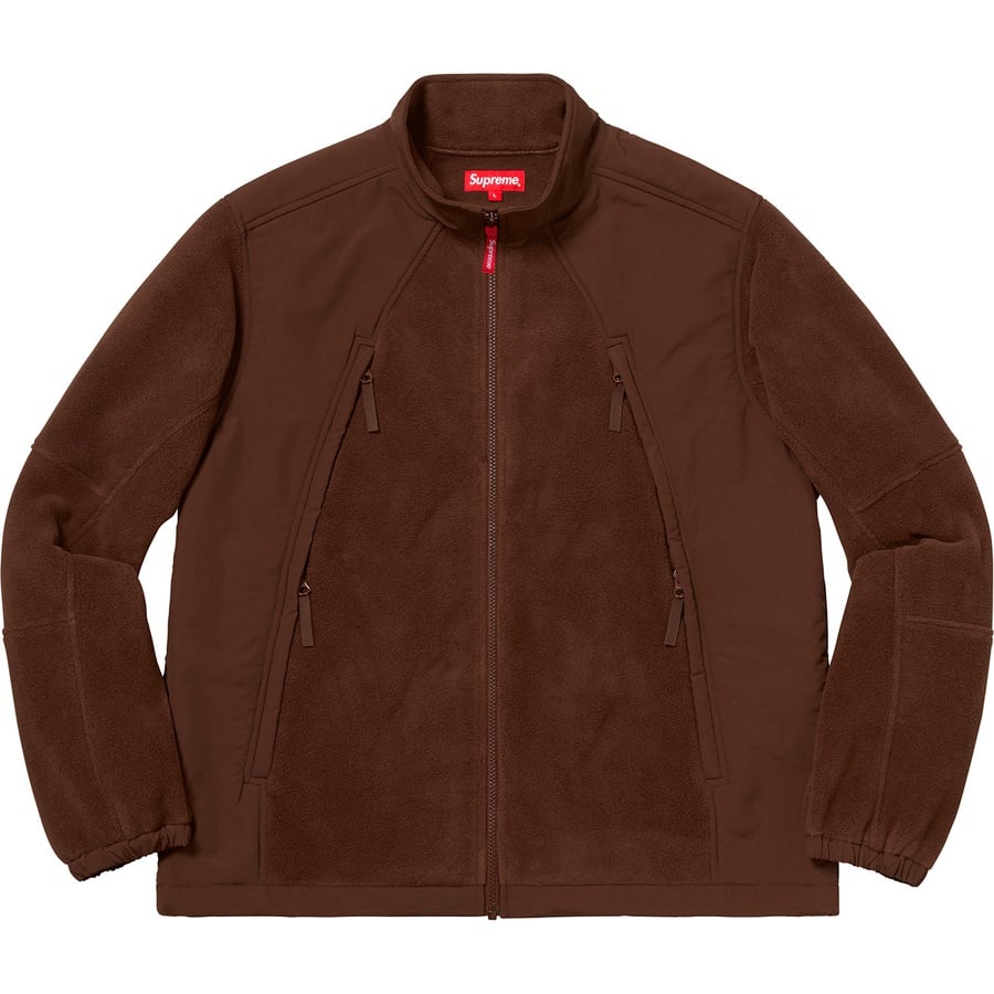 Details on Polartec Zip Up Jacket Brown from fall winter
                                                    2018 (Price is $218)