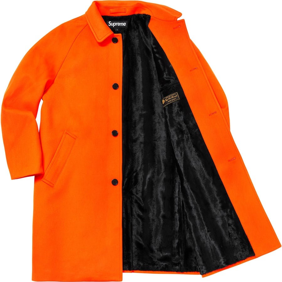 Details on Wool Trench Coat Neon Orange from fall winter
                                                    2018 (Price is $648)
