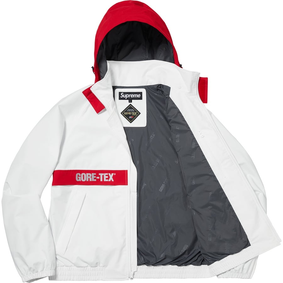 Details on GORE-TEX Court Jacket White from fall winter
                                                    2018 (Price is $348)