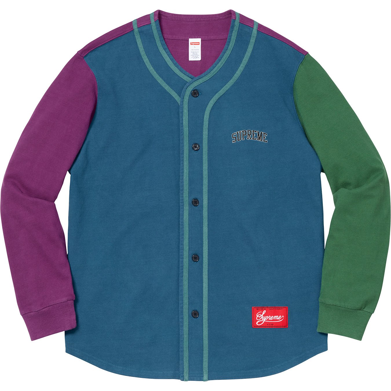 SUPREME Color Blocked Baseball Top【Mサイズ】