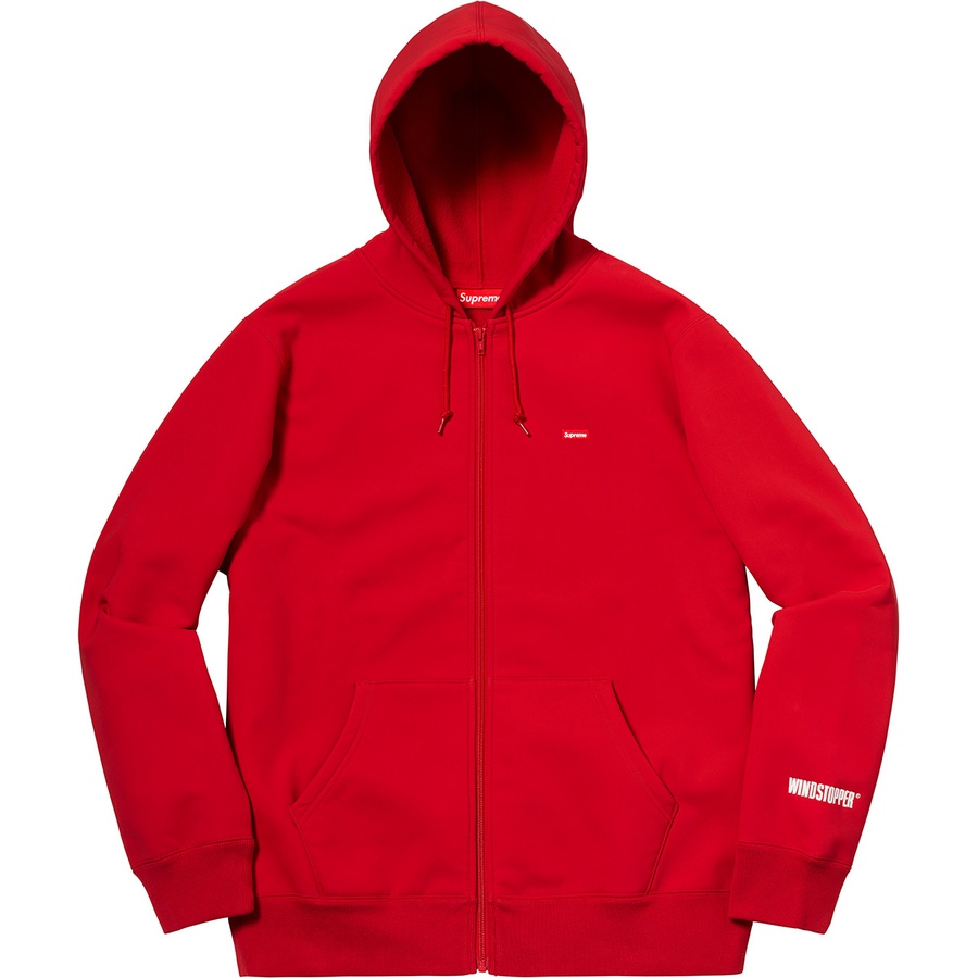 Details on WINDSTOPPER Zip Up Hooded Sweatshirt Red from fall winter
                                                    2018 (Price is $228)