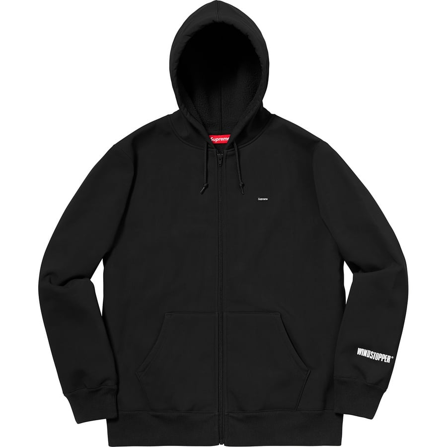 Details on WINDSTOPPER Zip Up Hooded Sweatshirt Black from fall winter
                                                    2018 (Price is $228)