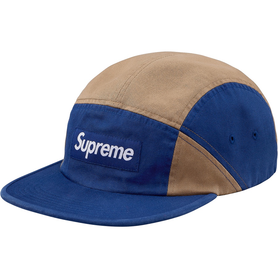 Details on Contrast Panel Camp Cap Royal from fall winter 2018 (Price is $44)