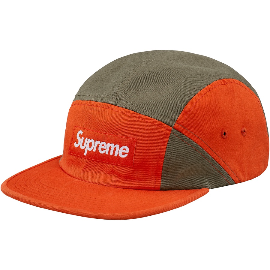 Details on Contrast Panel Camp Cap Orange from fall winter 2018 (Price is $44)