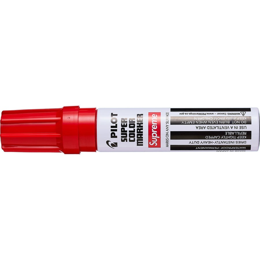 Details on Supreme Pilot Marker Red from fall winter
                                                    2018 (Price is $10)