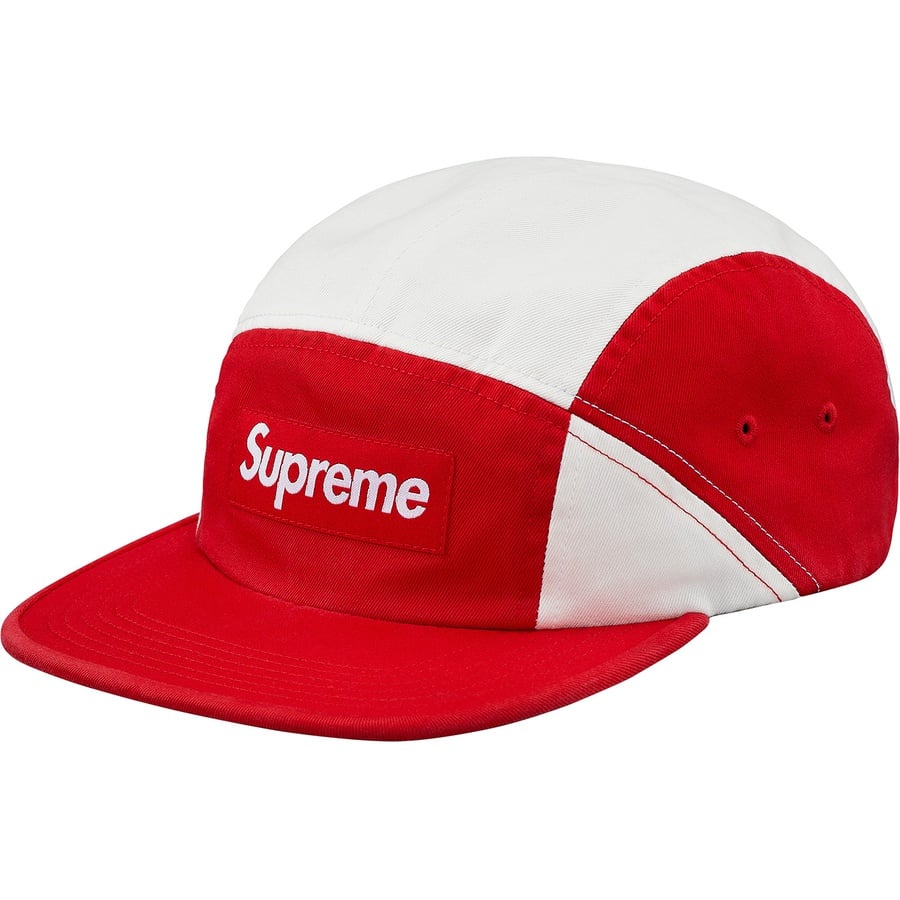 Details on Contrast Panel Camp Cap Red from fall winter 2018 (Price is $44)
