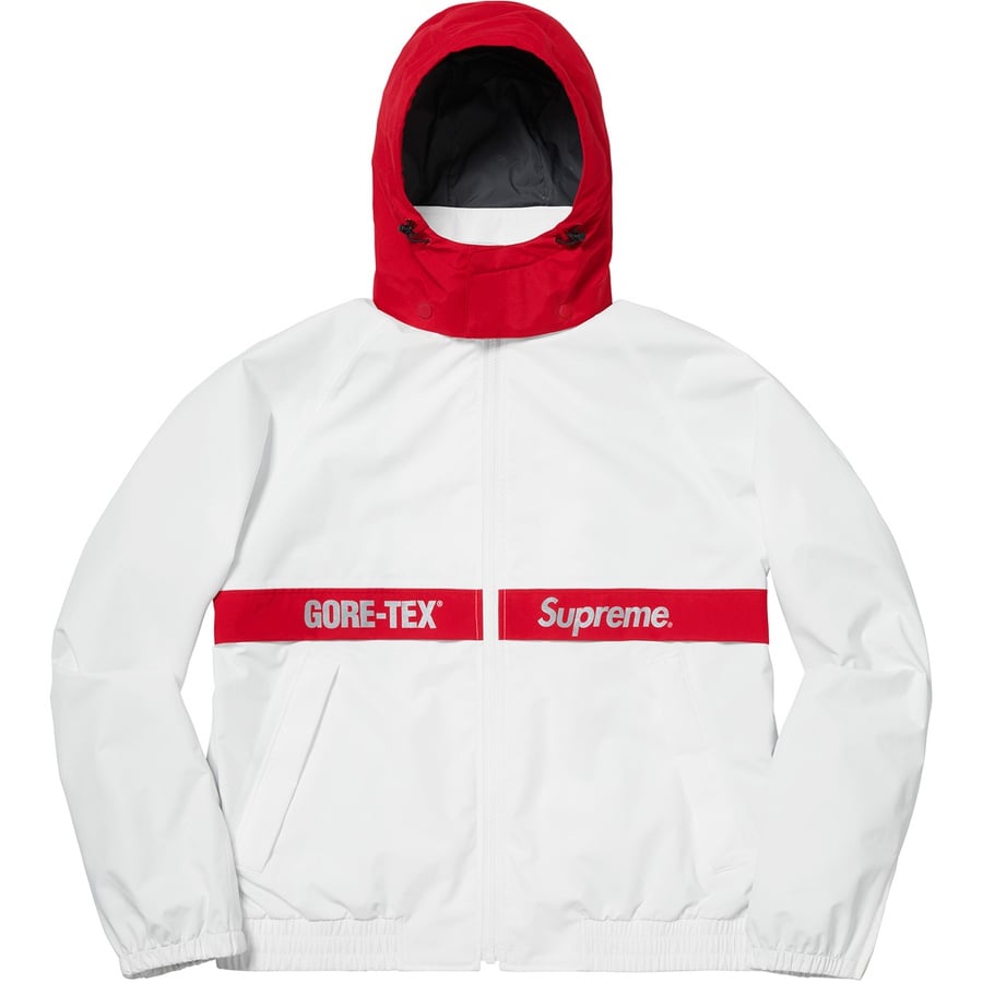 Details on GORE-TEX Court Jacket White from fall winter
                                                    2018 (Price is $348)