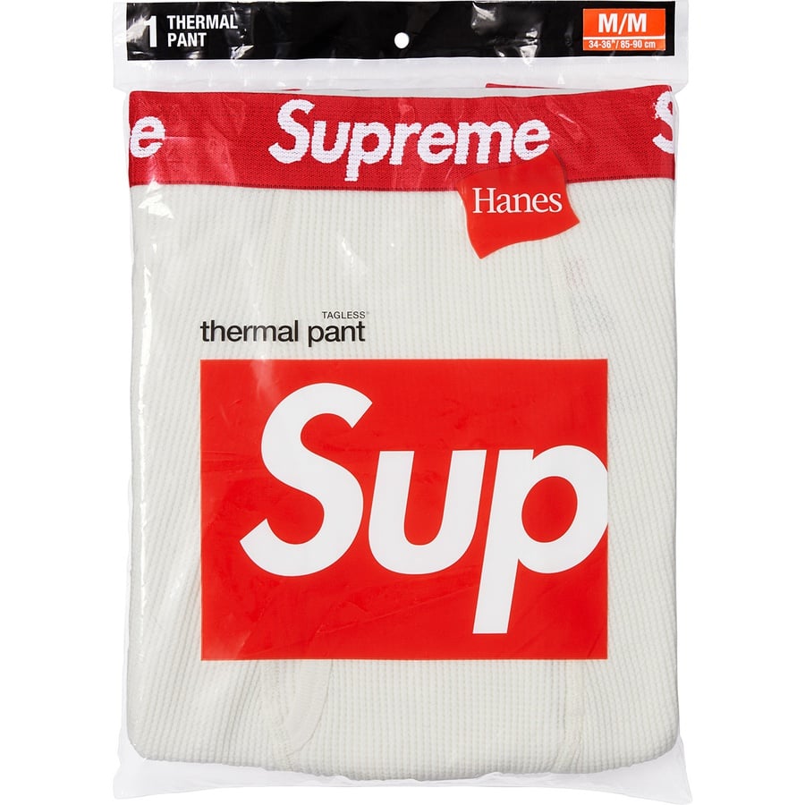 Details on Supreme Hanes Thermal Pant (1 Pack) Natural from fall winter
                                                    2018 (Price is $24)