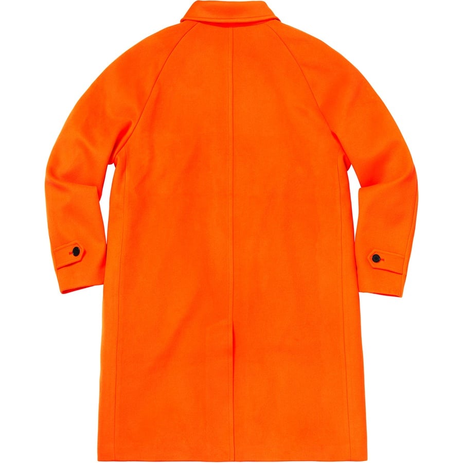 Details on Wool Trench Coat Neon Orange from fall winter
                                                    2018 (Price is $648)