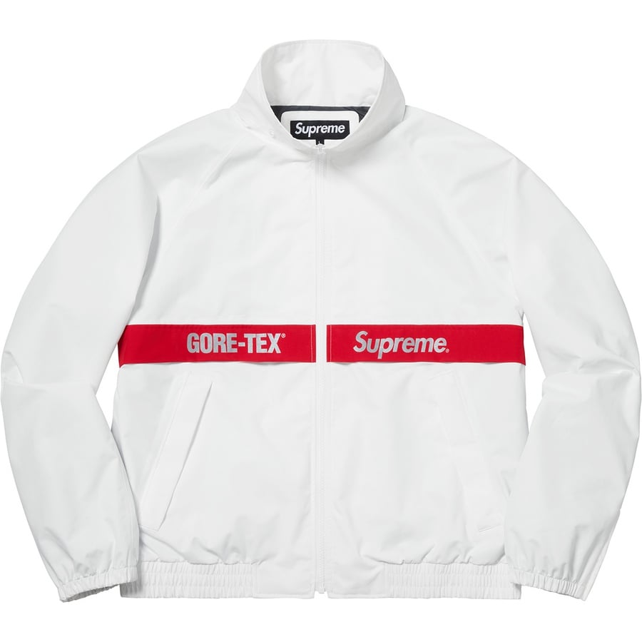 Details on GORE-TEX Court Jacket White from fall winter
                                                    2018 (Price is $348)