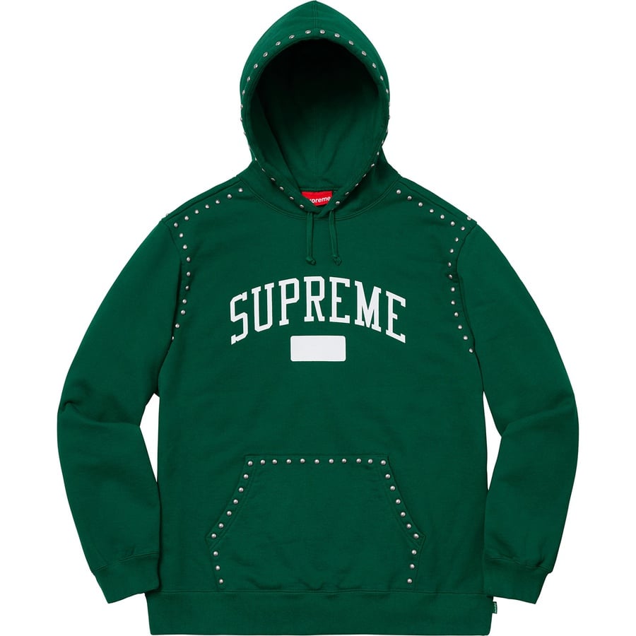 Details on Studded Hooded Sweatshirt Dark Green from fall winter
                                                    2018 (Price is $178)