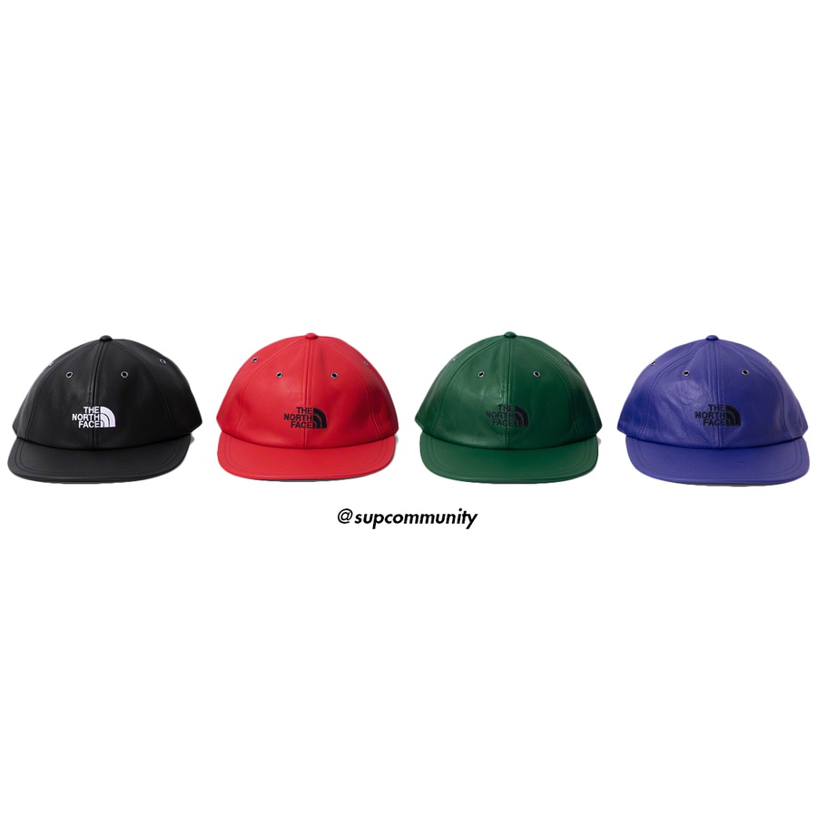 Details on Supreme The North Face Leather 6-Panel from fall winter 2018 (Price is $88)