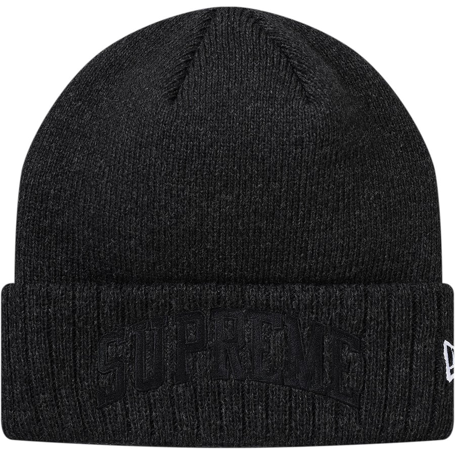 Details on New Era Arc Logo Beanie Black from fall winter
                                                    2018 (Price is $38)