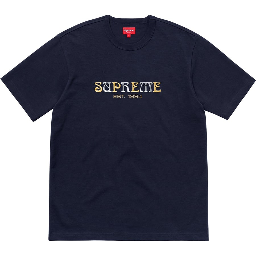 Details on Nouveau Logo Tee Navy from fall winter 2018 (Price is $78)