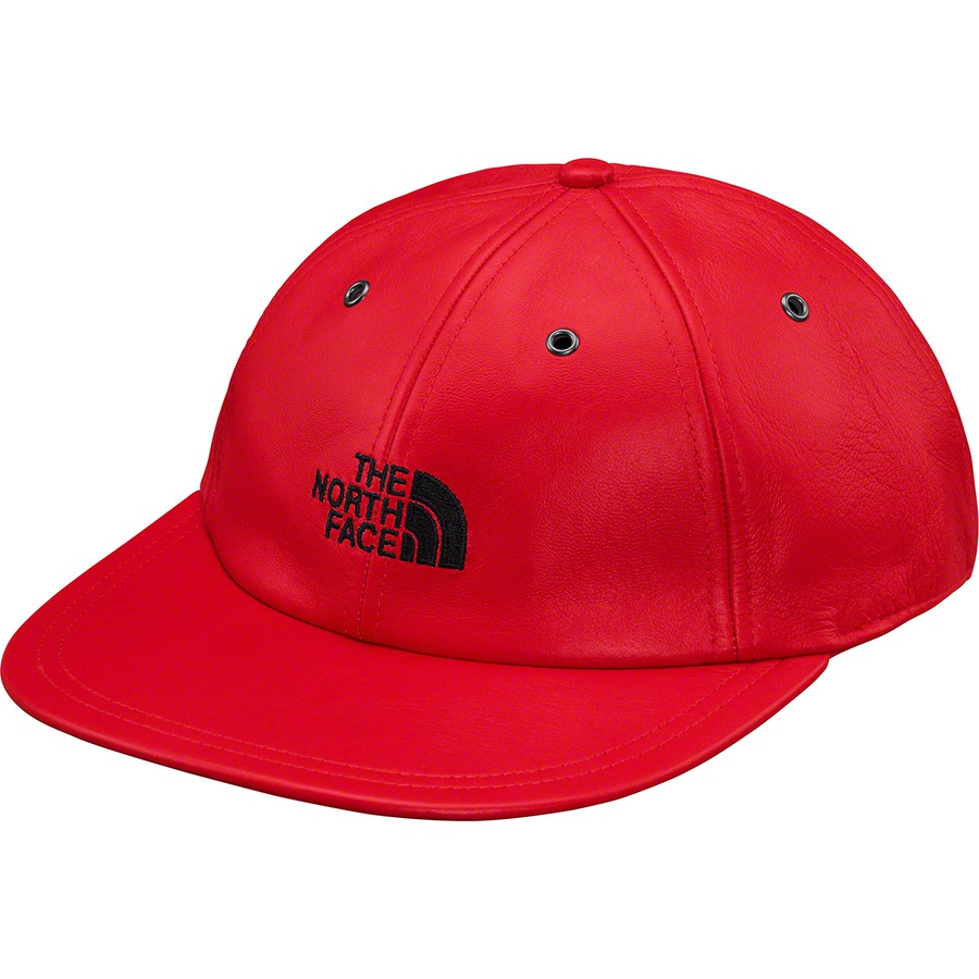 Details on Supreme The North Face Leather 6-Panel Red from fall winter
                                                    2018 (Price is $88)