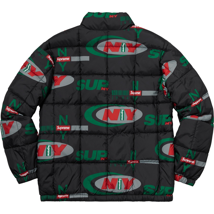 Details on Supreme NY Reversible Puffy Jacket Black from fall winter
                                                    2018 (Price is $198)