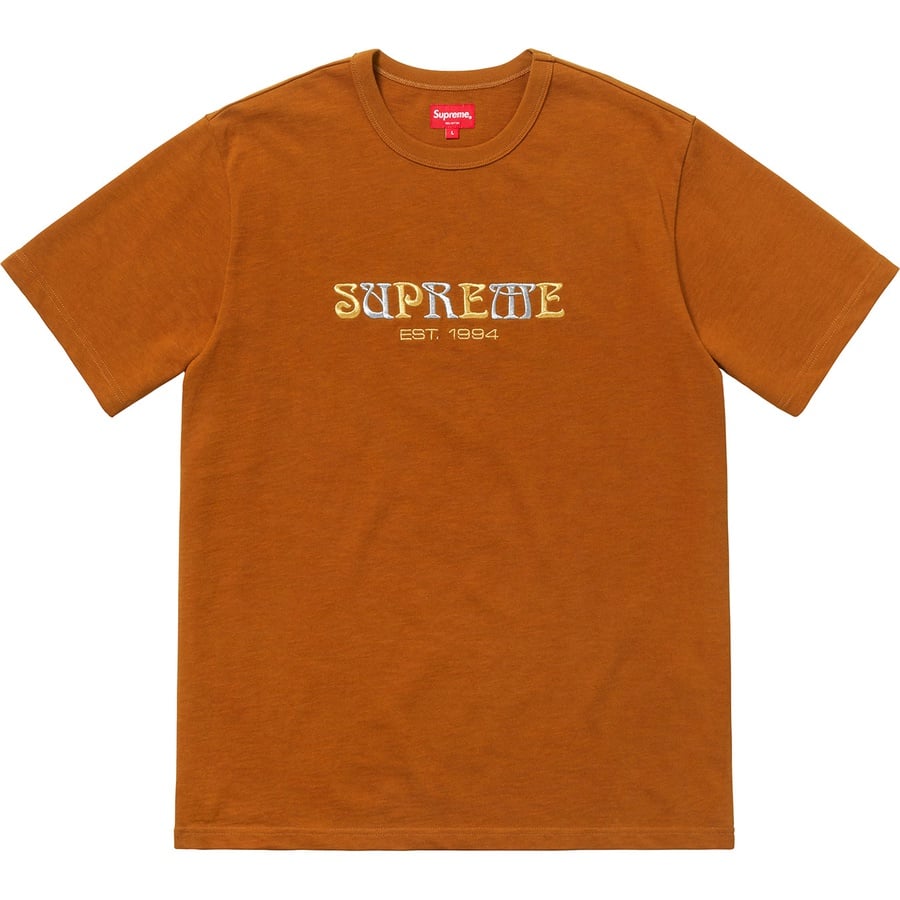 Details on Nouveau Logo Tee Rust from fall winter 2018 (Price is $78)